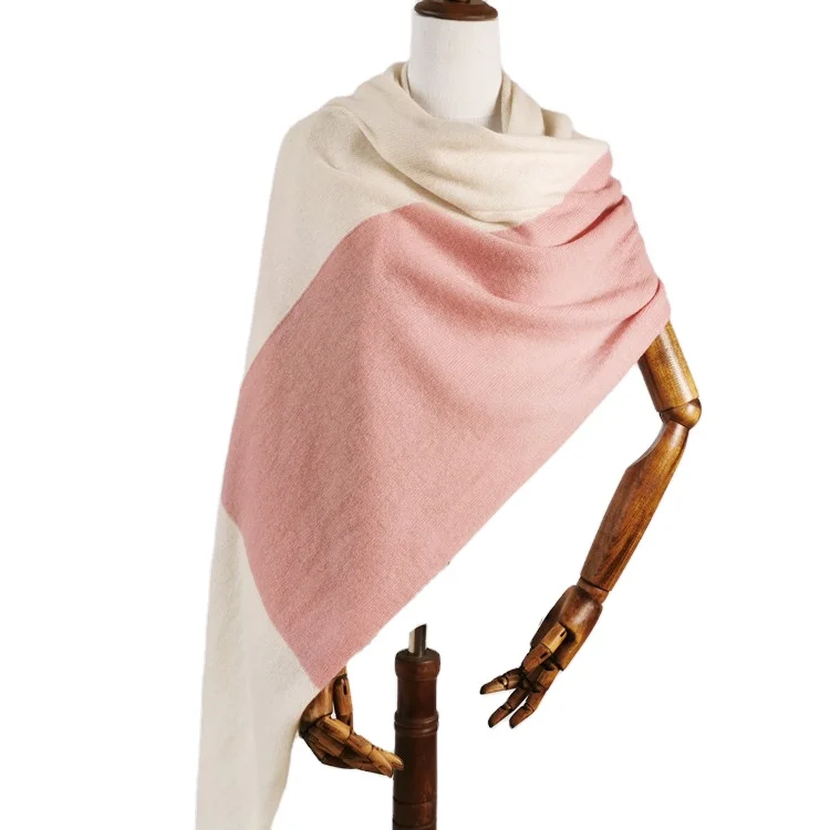 Big plaid throws  cashmere travel wrap knitting 100% cashmere throw