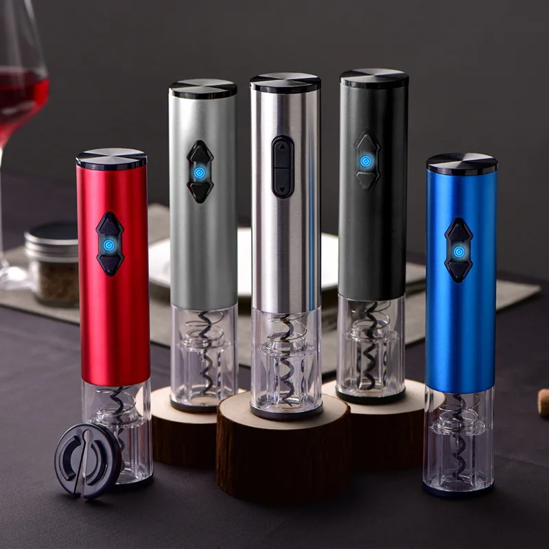 Automatic Corkscrew Electric New Best Selling with Foil Cutter Battery Operated Custom Automatic Corkscrew Wine Bottle Opener