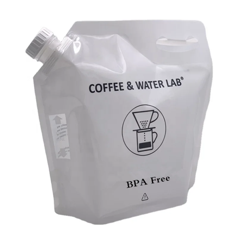 Beverage White Spout Pouch One Gallon BPA-Free Emergency Plastic Stand Up Water Bag Container