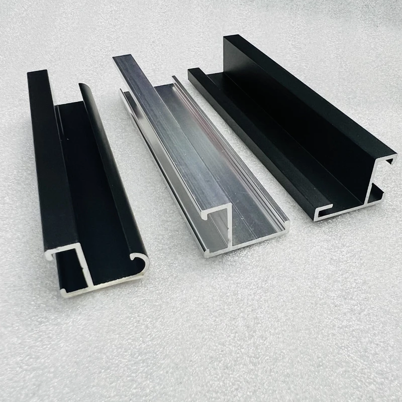 bending round square wall mounted picture photo mirror frame brush gold color extrusion aluminum profile