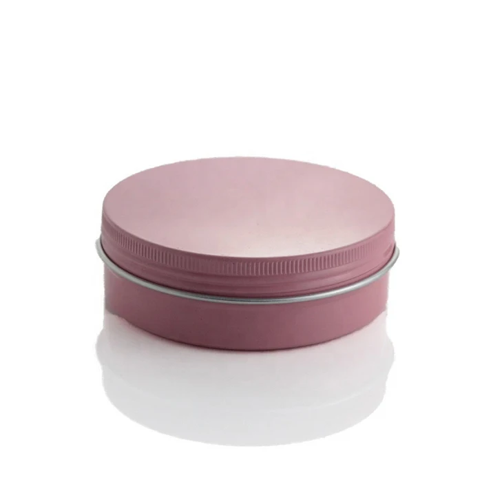 В наличии, 30 мл, 60 мл, 100 мл, Высококачественная пустая розовая алюминиевая банка, металлические круглые банка для конфет, бальзам для губ, мазь, косметическая упаковка