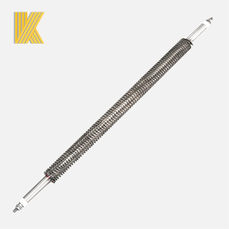220v 2kw industrial stainless steel electric tubular air heating element straight finned air tube heater for oven