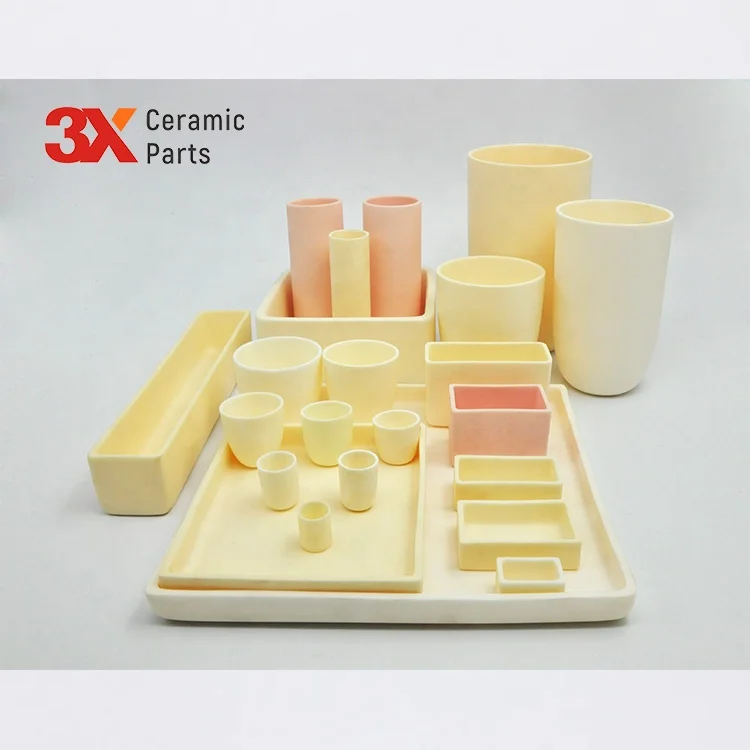 3X Ceramic Parts ODM OEM Aluminum Nitride Zirconia Crucibles Silicon Carbide Alumina Ceramic Crucible for Melting Gold Silver