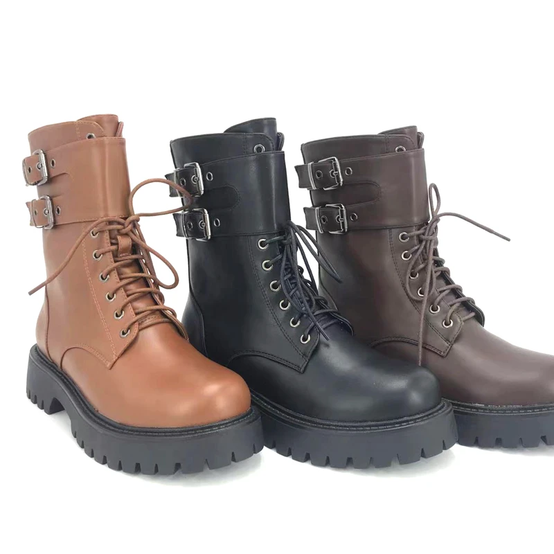 Customizable designer excellent quality women shoes ladies brown ankle boots