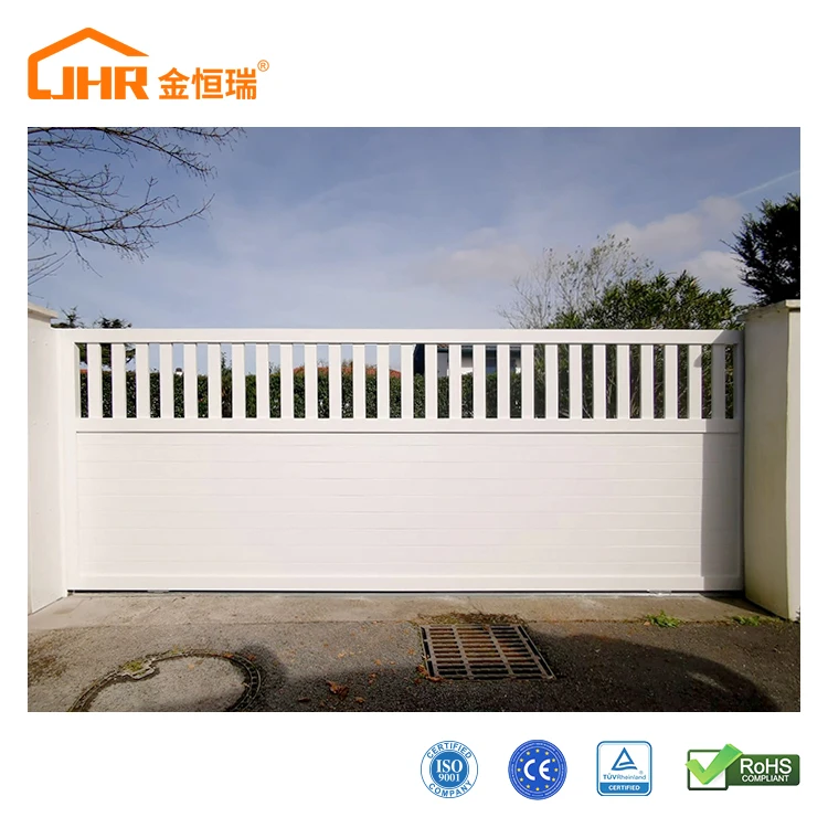 Heavy Duty Decorative Modern Driveway Swing Gates Security Metal Entrance Front Electric Sliding Gate