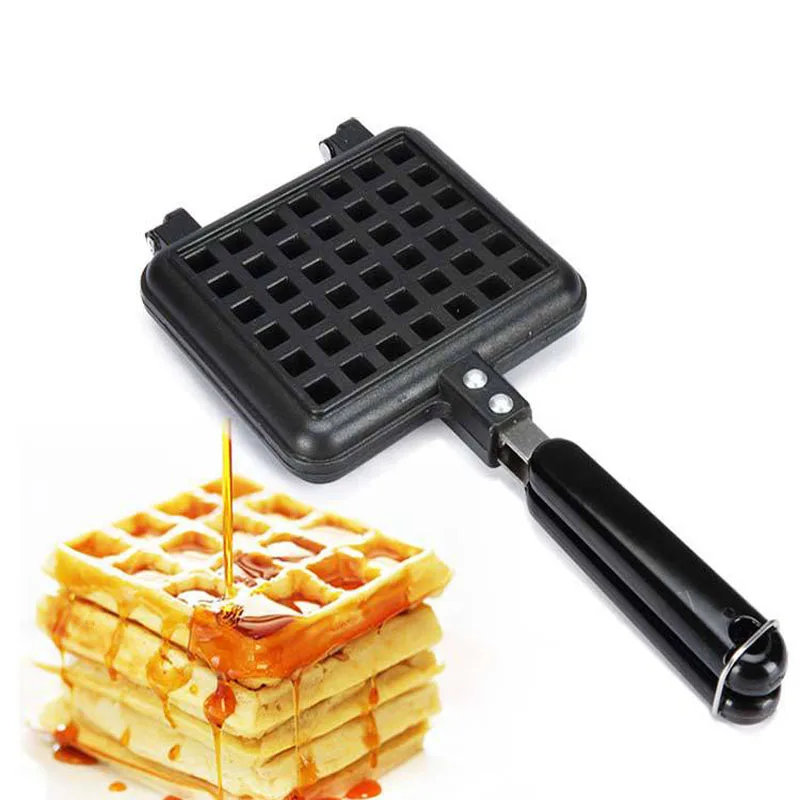 Home Kitchen Non Stick Waffle Baking Mold Breakfast Egg Cake Oven Manual Waffle Maker