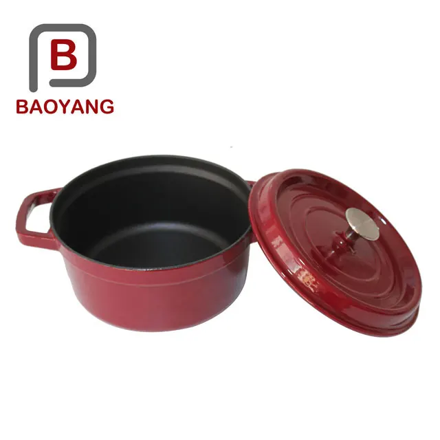Cast iron enamel Coated non-stick soup pot