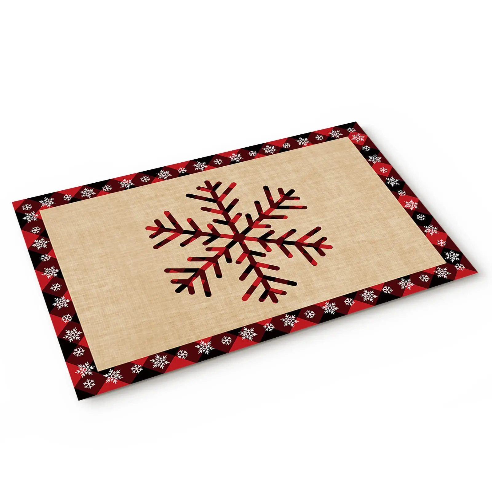 Hapton Christmas Front Door Mat Absorbent Welcome Mat for Entry, Indoor entrance Christmas Anti-slip Doormat