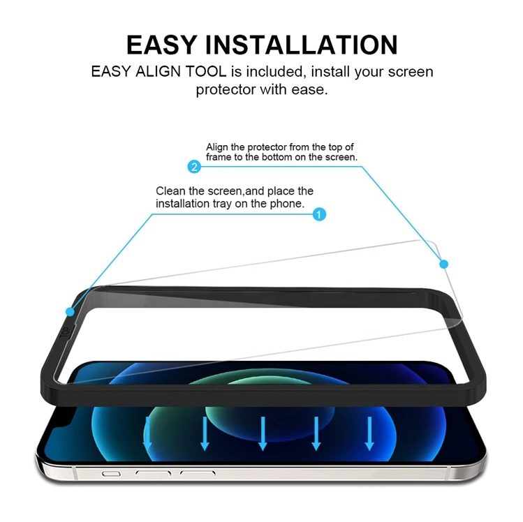 0.3mm Flat Tempered Glass Screen Tempered Glass Film Screen Protector Mobile Phone Screen Protector For iPhone 13 / 13Pro