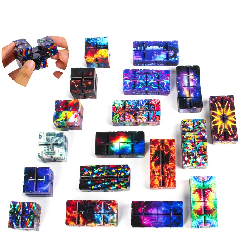 Новое поступление красочный кубик бесконечности игрушка для снятия стресса сенсорный пластиковый Галактический