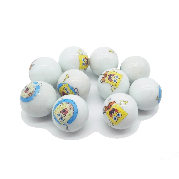 Wholesale  colorful playing marble ball printed toy glass marbles for children