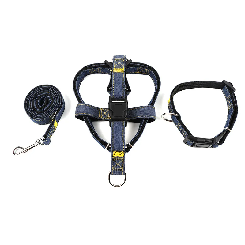 Factory New Design Comfortable Classic Easy Remove Pet Harness Matching Leash Collar Dog Harness