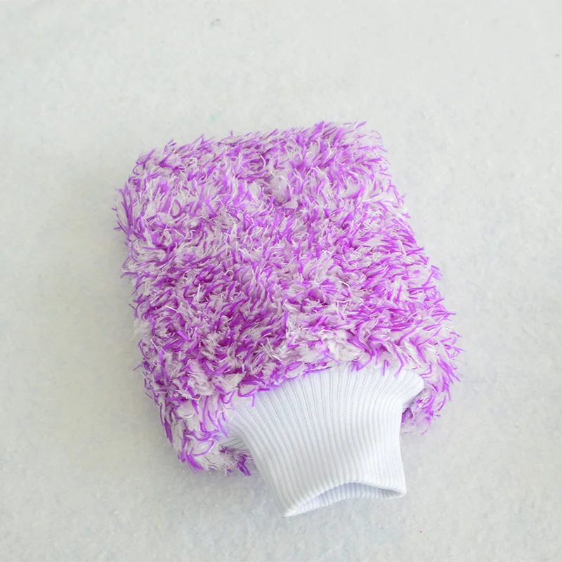 Microfiber long-wool Car wash gloves hypoallergenic, absorbent and quick-drying car cleaning gloves