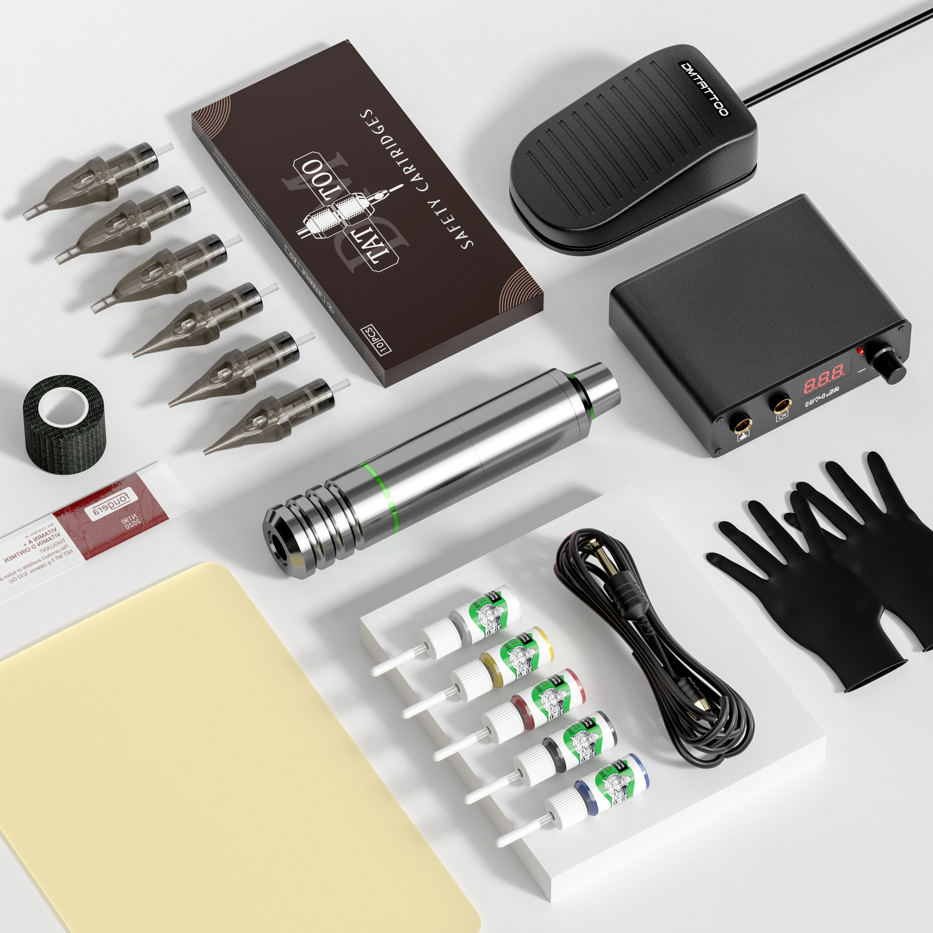 hot sell tattoo machine kit professional permanent makeup wireless Full tattoo gun set