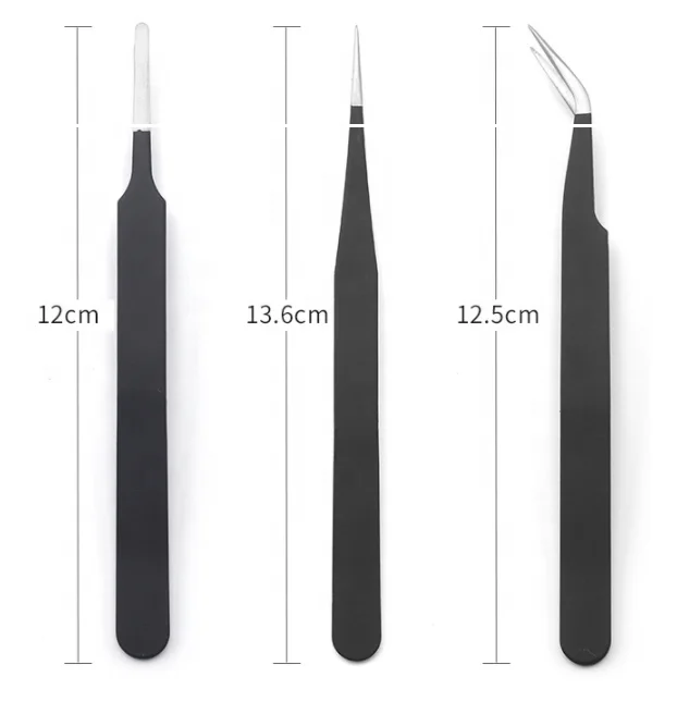 Tweezers Factory Paper Craft Weeding Tools 3pcs Set Tweezers Plucking Vinyl Eyebrow Tweezers