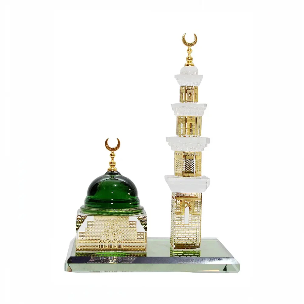 Hot Sale Popular Crystal Glass Makka Mecca Hajr Easwad Islamic Home Gift