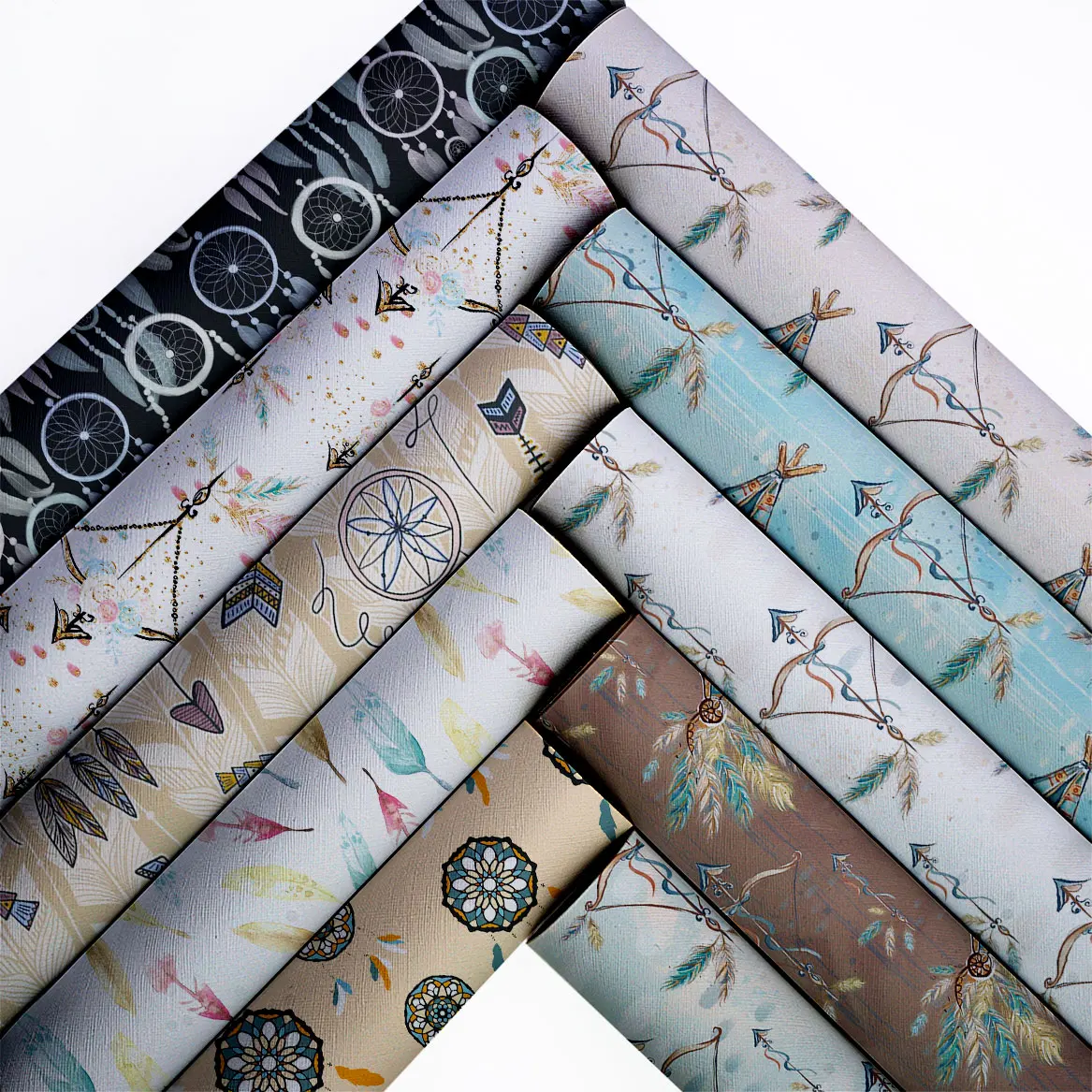 Faux Synthetic Leather Sheets Custom Printed Vinyl Leather for Hair Bow Bags Shoes Crafts Material 136*30cm