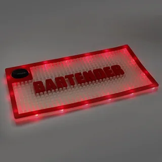 Led PVC Bar Mat Personalized Custom Branded PVC Beer Bar Spill Mat With Logos