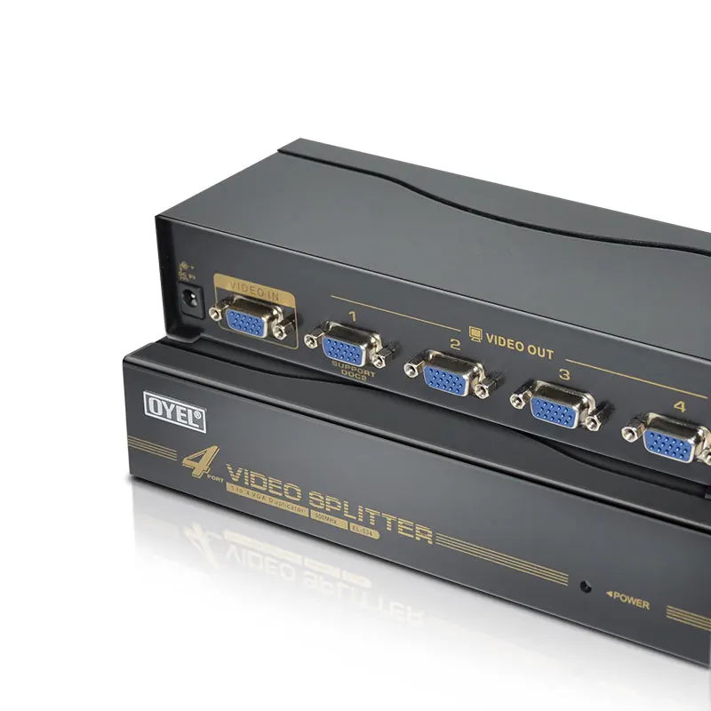 4 port VGA Splitter 500Mhz Factory 1 input 4 output VGA Splitter
