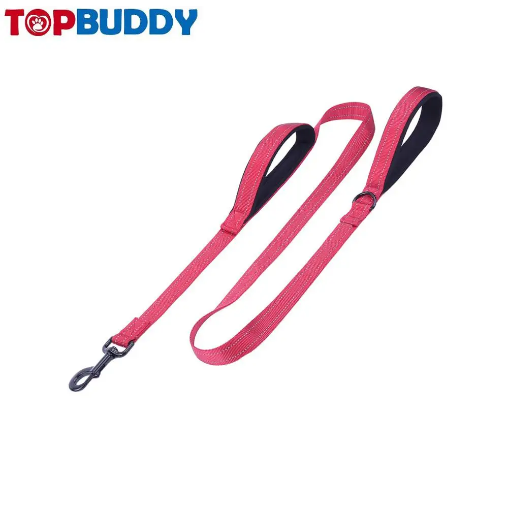 Hot Selling Custom LOGO Color Neoprene Padded Short Reflective Nylon Dog Leash for Dog Pet Walking Training