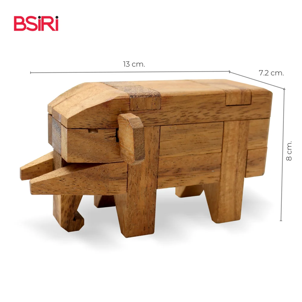 Elephant Puzzle Animal Puzzle 2023 Thailand Hot Wood Toys Crafts Game Classic Toys Best Seller Environment Product Puzzle