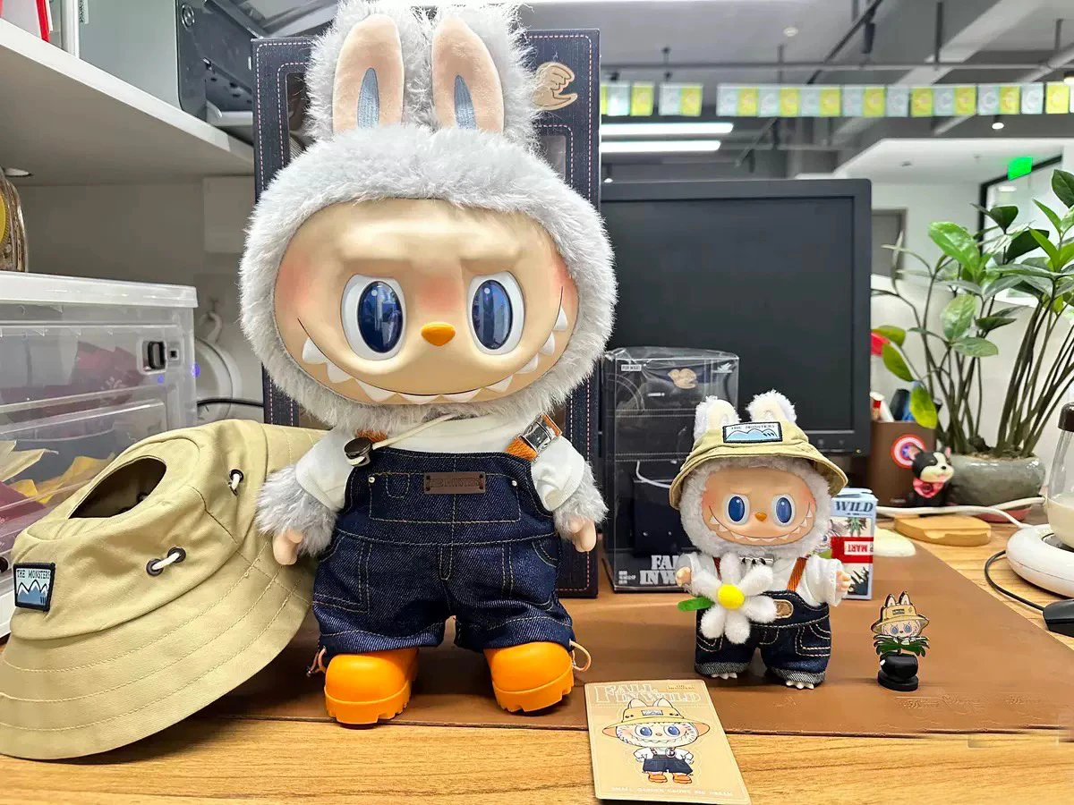 POPMART LABUBU THE MONSTERS BIG FALL IN WILD SERIES-Vinyl Plush Doll 40cm Blind box Collectible Toy Art Action Figure Home Decor