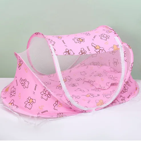 Folding home travel sleep cushion pillow mosquito net with sleeping pads pillows mosquito nets beds with zippers