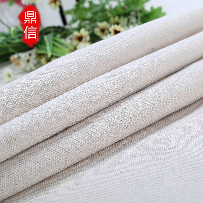 8 Oz Canvas cloth canvas cotton fabric spot grey fabric thickened pure cotton handbag original canvas material fabric