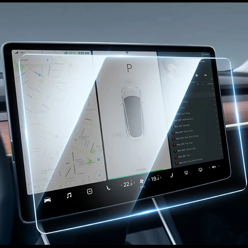 Suitable for Model3/Y central control screen protective film accessories toughened film tesla internal modification