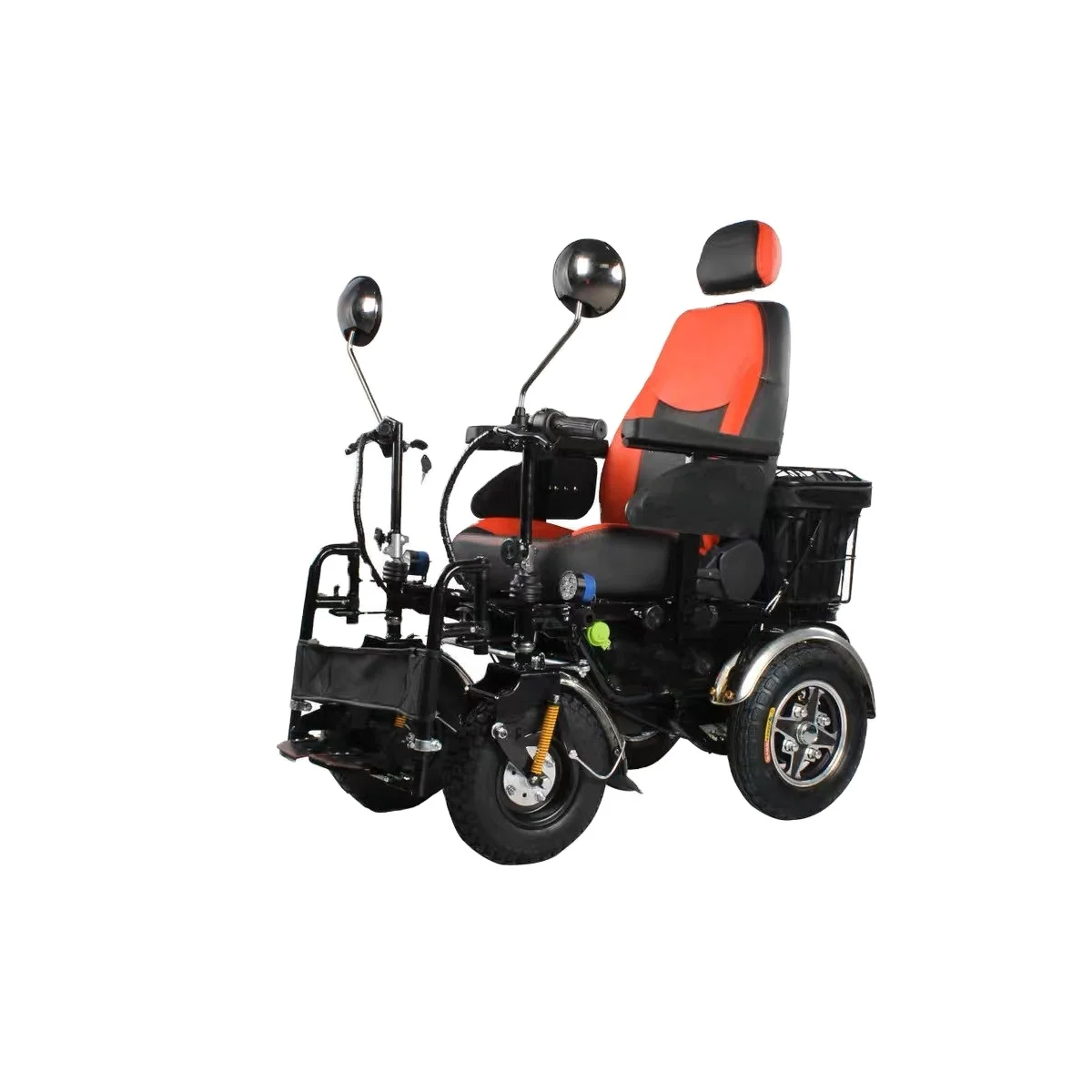 Beach Wheelchair All Terrain Wheels for Buggy Shock Absorber off Road Reclining Electric Power with