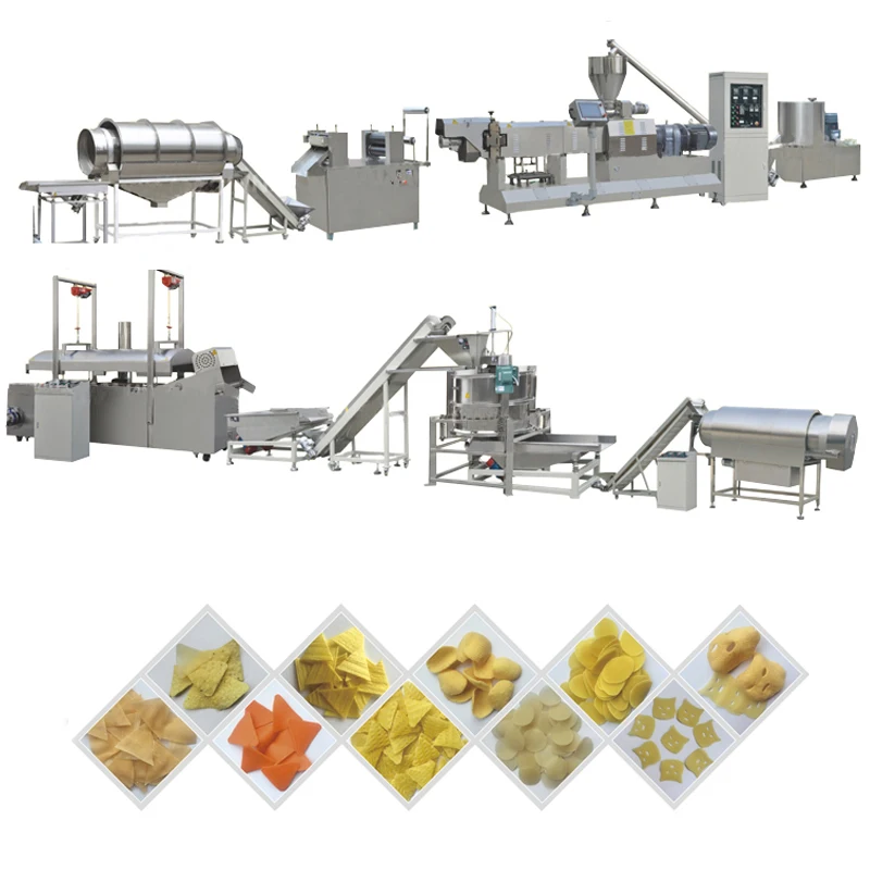 Automatic Corn Tortilla Chips Making Machine Doritos Food Processing Line Tortilla Chips Machine