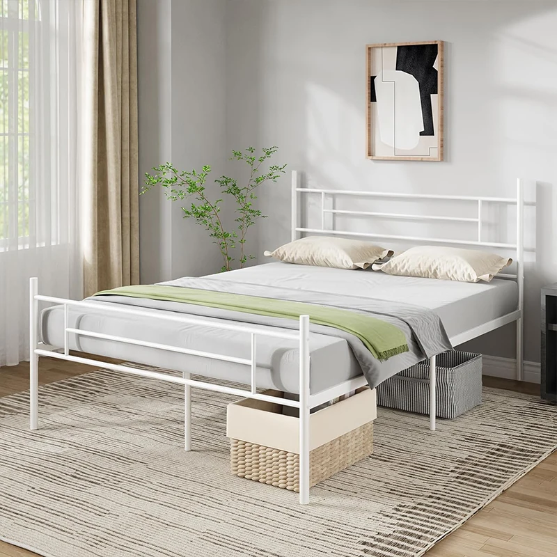 Modern iron steel metal bed bedroom furniture metal beds in pakistan