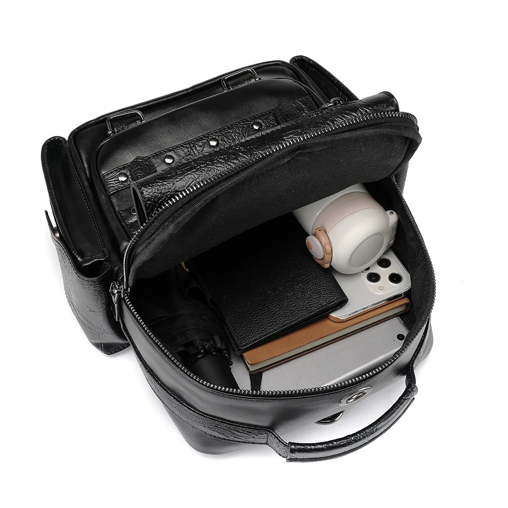 Custom Treding 3D Skull Personalized Pu Leather Backpack School Bag Halloween Outdoor Bag Laptop Schoolbag For Teenagers