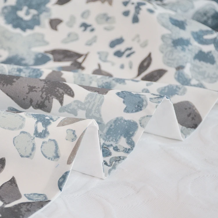 Custom Floral Soft Digital Print 3pcs Pillow Case And Comforter Duvet Cover Sets