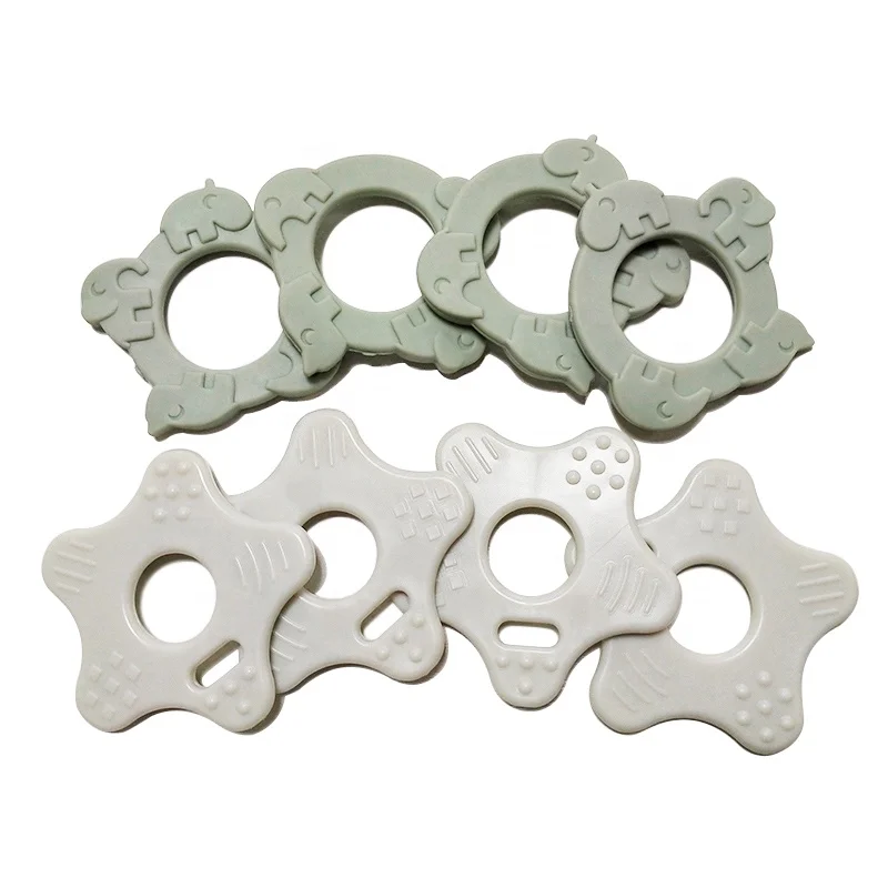 Экологичные сенсорные игрушки, пластиковые погремушки из термопластичного эластопласта, треугольные Прорезыватели из натурального каучука на заказ, Детские Прорезыватели для зубов, Пластиковые Детские Прорезыватели для зубов