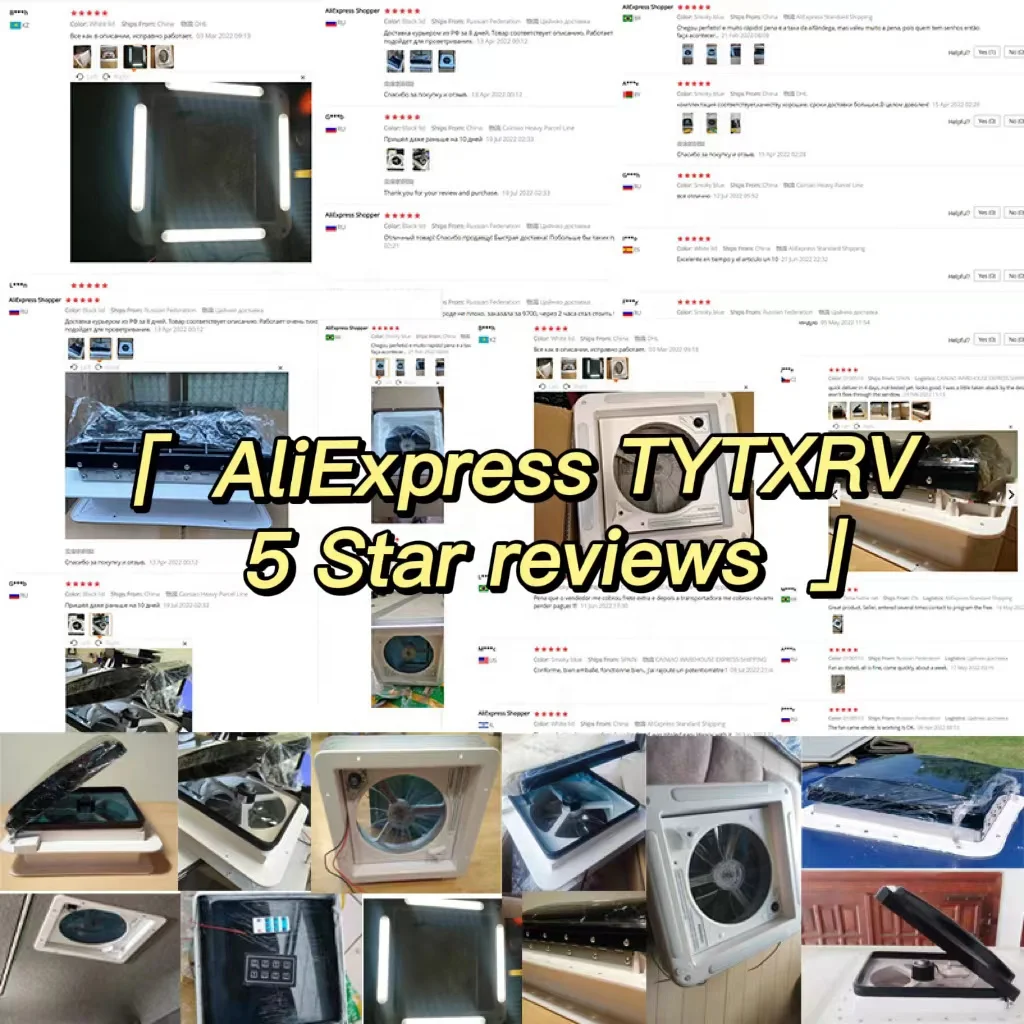 Вентилятор на крышу TYTXRV, 14 дюймов, 12 В, 340 мм, с ручным управлением