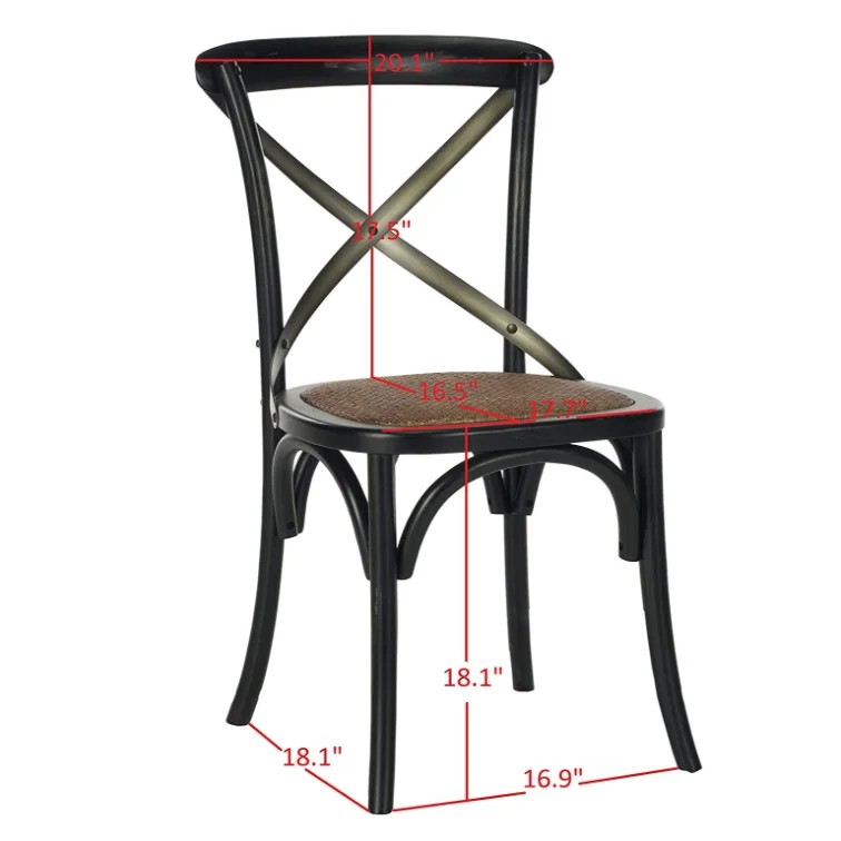 
Back Cross Dining Wooden Room Wood French Design Upholstered Furniture Antique Wholesale High Cheap Restaurant Chair 