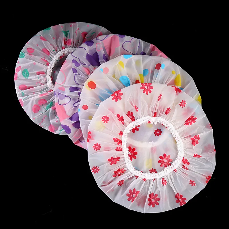 Waterproof Bath Hat Thickened Waterproof and Oil Fume Cap Women Spa Hair Salon Supplies Shower Cap Bathros