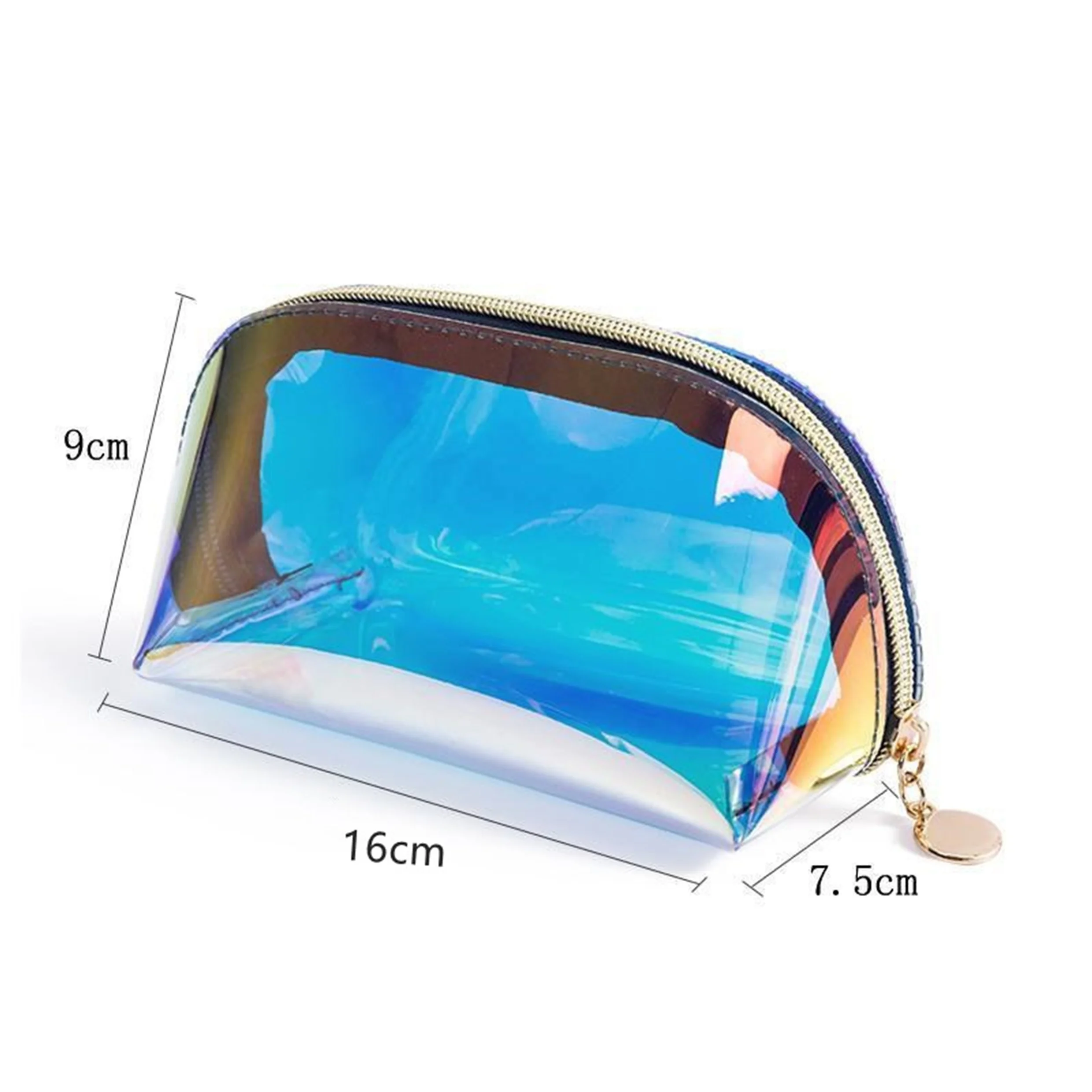 Waterproof Plain Makeup Toiletry Necessaires TPU Transparent Cosmetic Bag