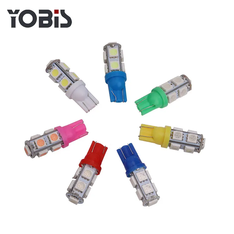 Yobis 9SMD 5050 Светодиодная 194 168 192 W5W 9 Автомобильная Лампа Белый Клин внутренняя 6000K Canbus 12V распродажа