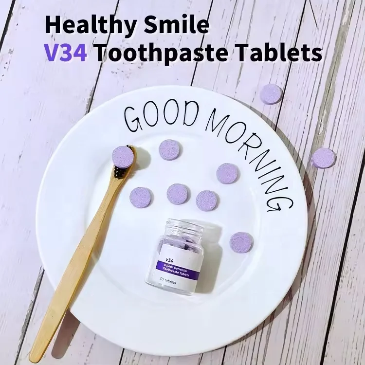 Customize Travel-Friendly Toothpaste Bits with Nano Hydroxyapatite Whitening Toothpaste Tablets 30 Pcs