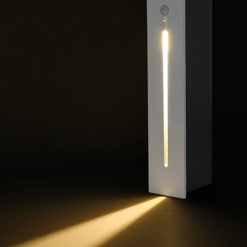 3w Indoor and Outdoor Light Sensing Embedded Led Wall Lamp Foot Lamp Aluminum Corner Lamp Outdoor Corridor Stair Step Light