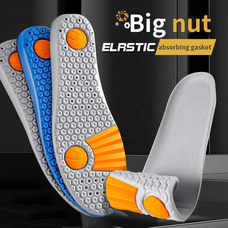 Memory Foam Sports Insole Big Nut Breathable Sweat-absorbing Shoes Pad Comfortable Shock-absorbing Basketball Running Insole