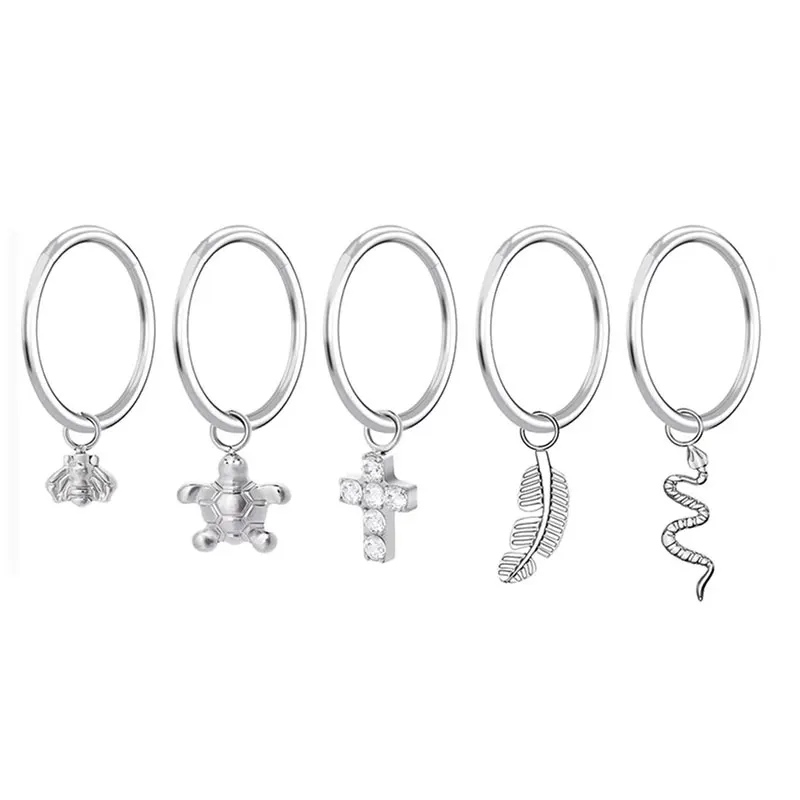 G23 ASTM F136 Titanium Nose Rings pendant Earrings Sexy Body Hinged septum piercing Jewelry