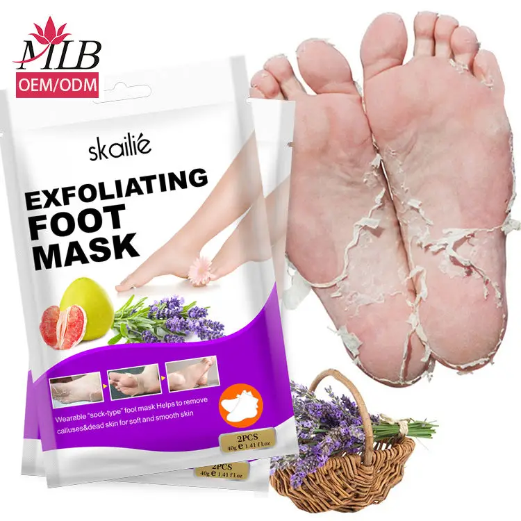 OEM ODM Custom Foot Skin Care Products Wholesale Korean Skin Care Mask Exfoliation Feet Sheet Private Label Foot Mask