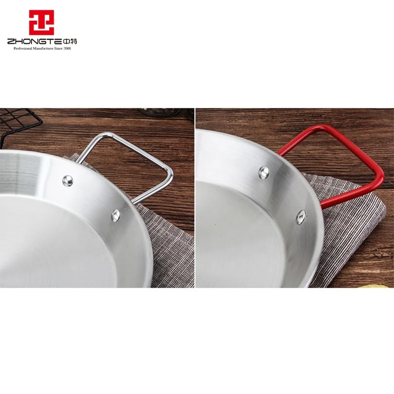 Zhongte Stainless Steel cooking pan  seafood pan spanish Paella pan