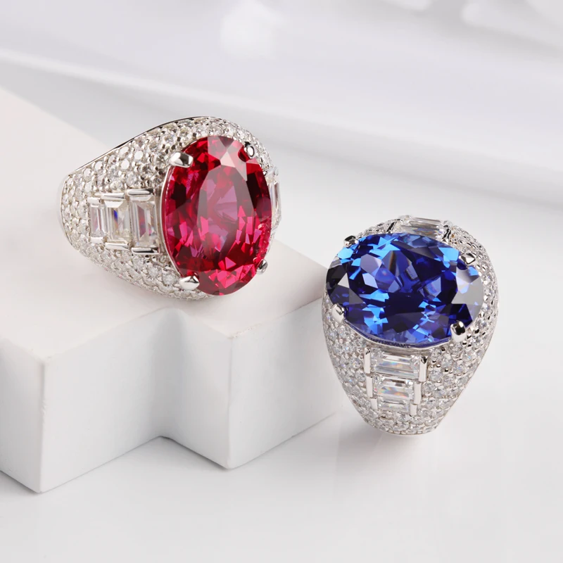 2023 New wedding Jewelry  fine jewelry ruby ring women fashion jewelry rings wholesales Lab Grown Sapphire ring Customized