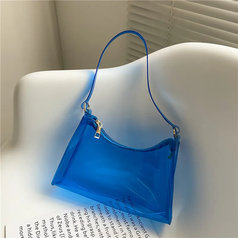Customized Logo Bags Waterproof Clear PVC Jelly Beach shoulder Bag For Women