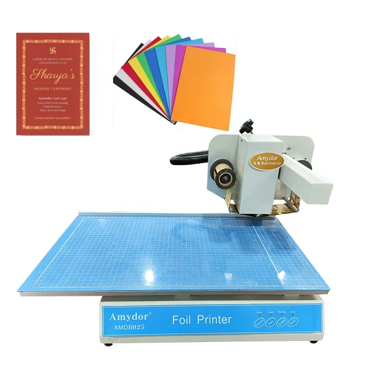 Hot Sale Amydor 8025 Foil Printer Board Paper Pvc Covers Invitations Digital Foil Printing Machine