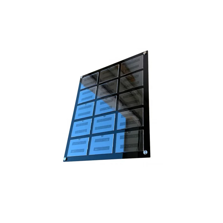 Acrylic Photo Display Board with Name Pocket 2x3inch Pocket Board Plexiglass Notice Display Custom Office Staff Photo Pocket